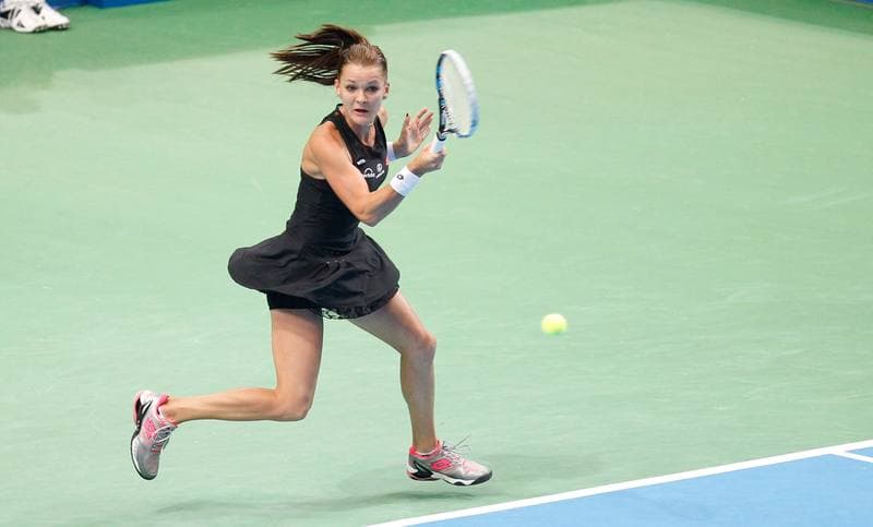 Tennis. Katowice Open 2015. Camila Giorgi - Magda Linette. 08.04.2015