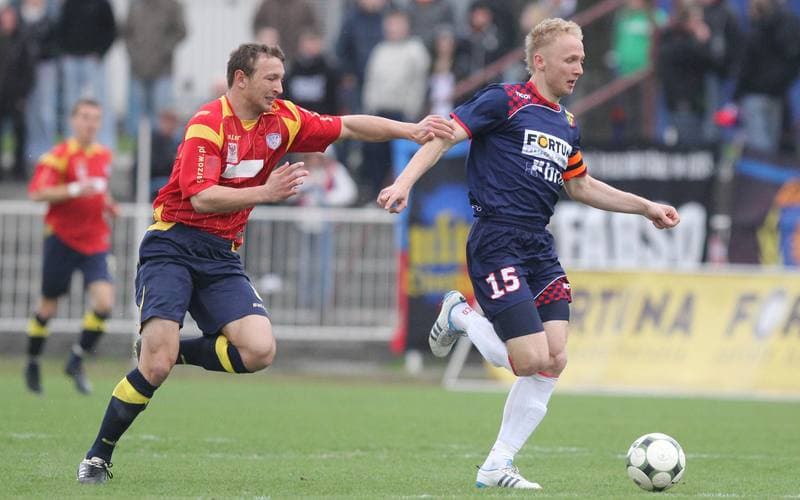 Football. I liga. Odra Wodzislaw Slaski - GKP Gorzow Wielkopolski. 09.04.2011
