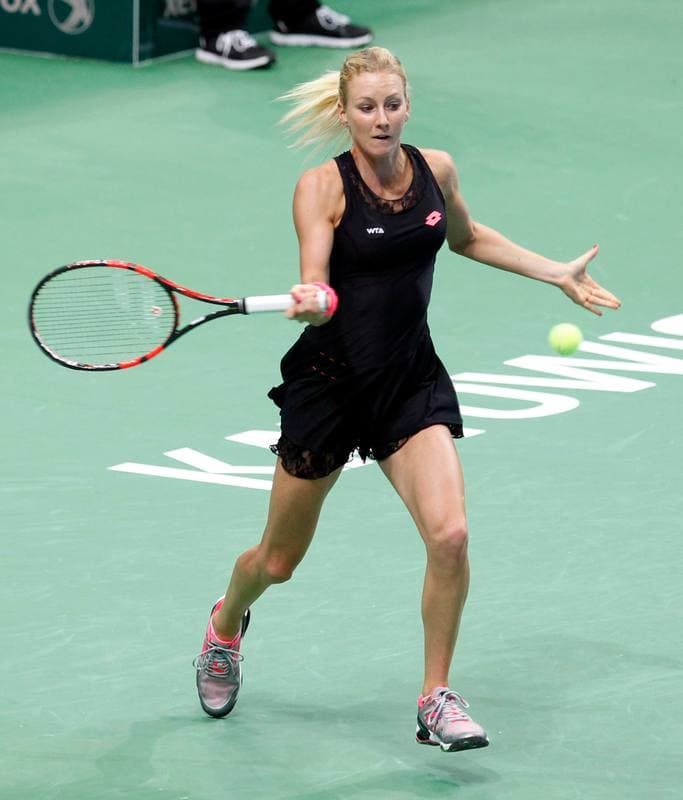 Tennis. Katowice Open 2015. Camila Giorgi - Magda Linette. 08.04.2015