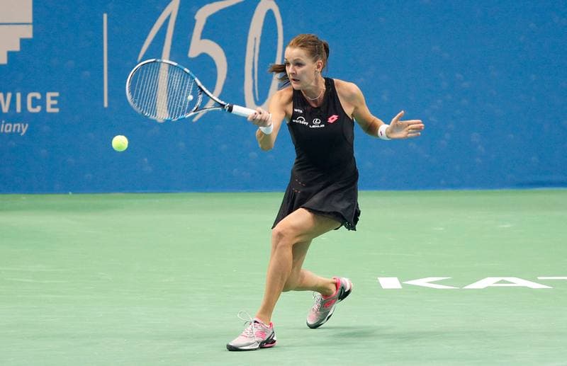 Tennis. Katowice Open 2015. Camila Giorgi - Magda Linette. 08.04.2015