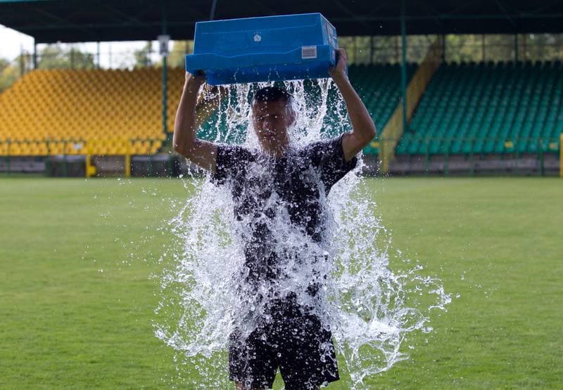 Football. GKS Katowice. Ice Bucket Challenge. 29.08.2014