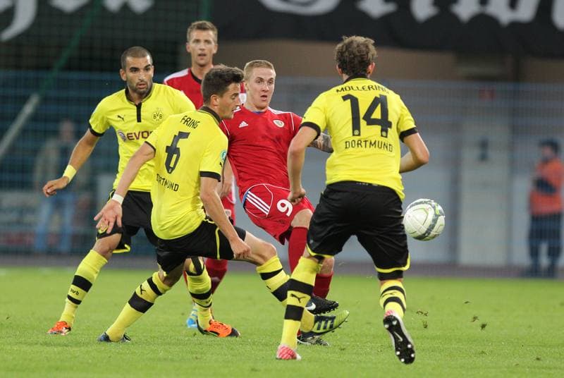 Football. Sparing. Piast Gliwice - Borussia Dortmund U-23. 06.09.2012