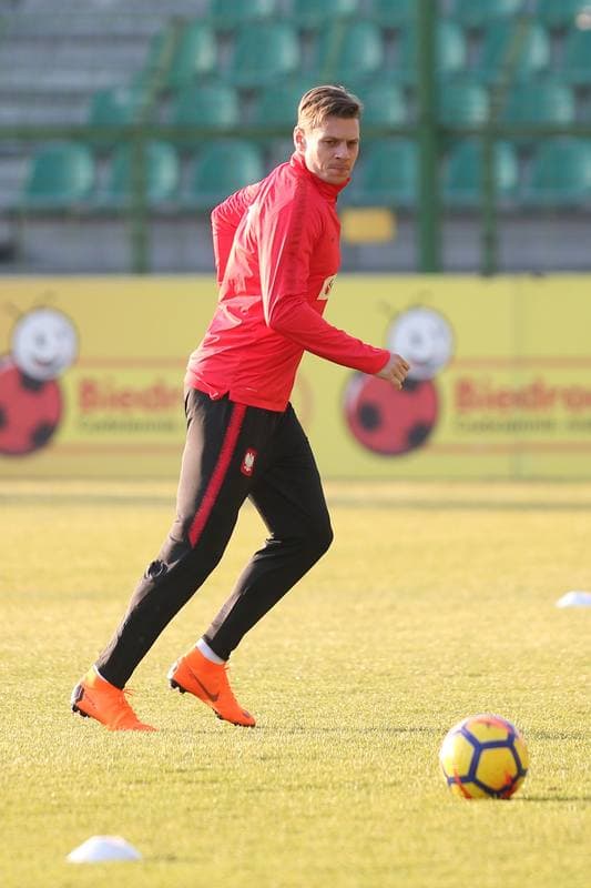 Football. Poland national team. Training. 25.03.2018