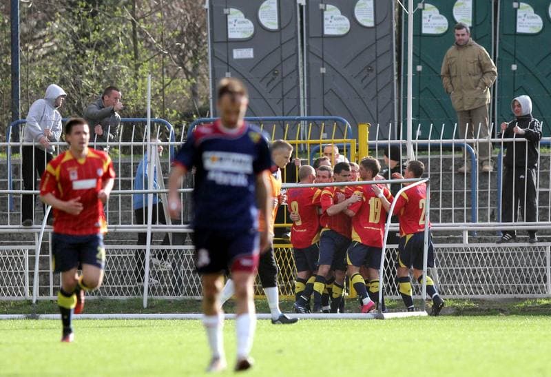 Football. I liga. Odra Wodzislaw Slaski - GKP Gorzow Wielkopolski. 09.04.2011