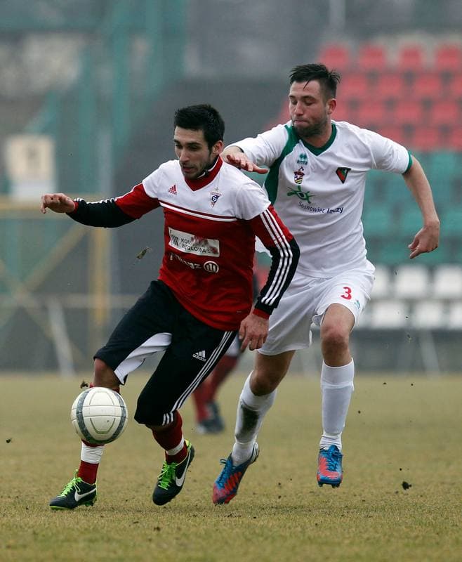 Football. Sparing. Zaglebie Sosnowiec - Gornik Zabrze. 18.01.2014