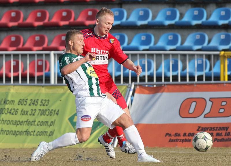 Football. I liga. Odra Wodzislaw Slaski - Warta Poznan. 12.03.2011
