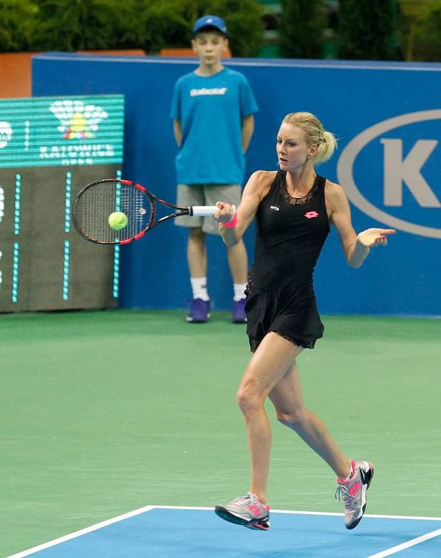 Tennis. Katowice Open 2015. Camila Giorgi - Magda Linette. 08.04.2015