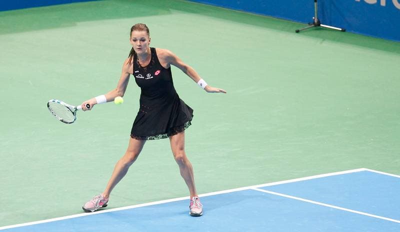 Tennis. Katowice Open 2015. Camila Giorgi - Magda Linette. 08.04.2015