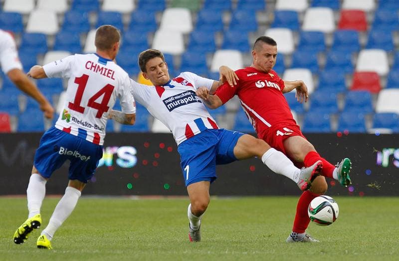Football. PKO BP Ekstraklasa. Podbeskidzie Bielsko Biala - Lechia Gdansk. 28.08.2015