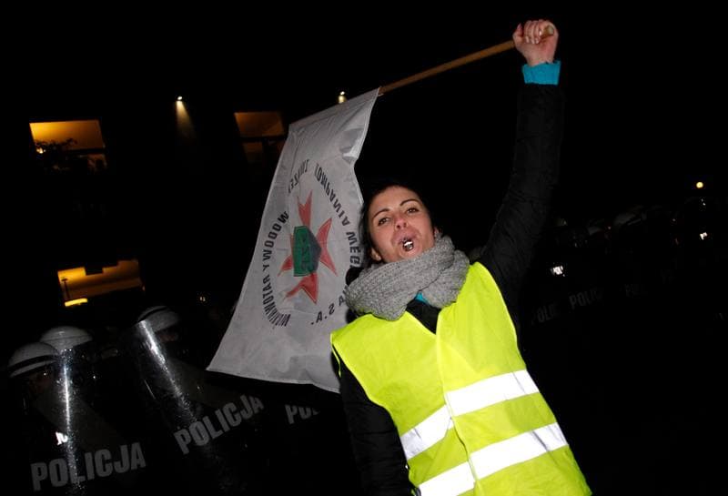 Demonstration and Riot in Defense of Coal Mines. Zabrze. 17.01.2015