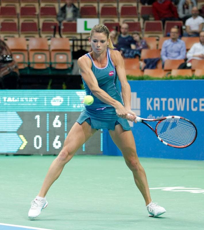 Tennis. Katowice Open 2015. Camila Giorgi - Magda Linette. 08.04.2015