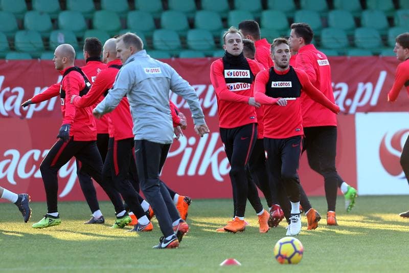 Football. Poland national team. Training. 25.03.2018