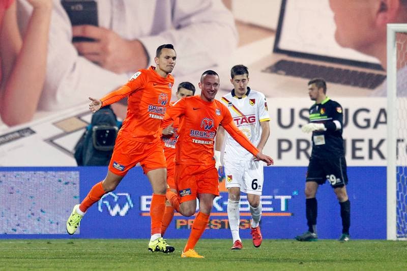 Football. PKO BP Ekstraklasa. Termalica Bruk-Bet Nieciecza - Jagiellonia Bialystok. 16.12.2015