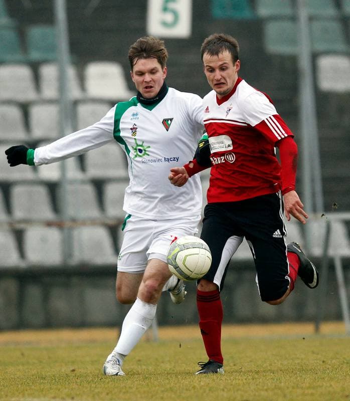 Football. Sparing. Zaglebie Sosnowiec - Gornik Zabrze. 18.01.2014