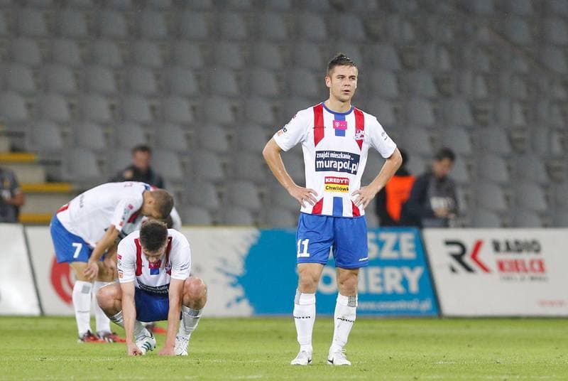 Football. T-Mobile Ekstraklasa. Korona Kielce - Podbeskidzie Bielsko Biala. 15.09.2014
