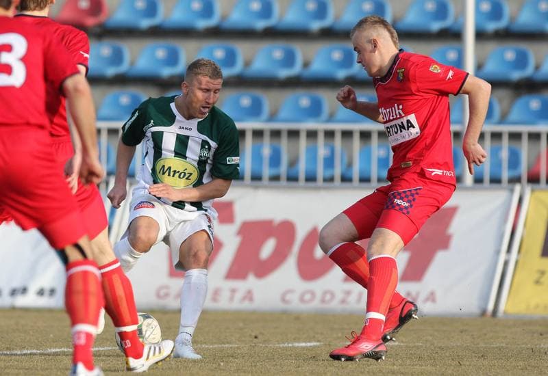 Football. I liga. Odra Wodzislaw Slaski - Warta Poznan. 12.03.2011