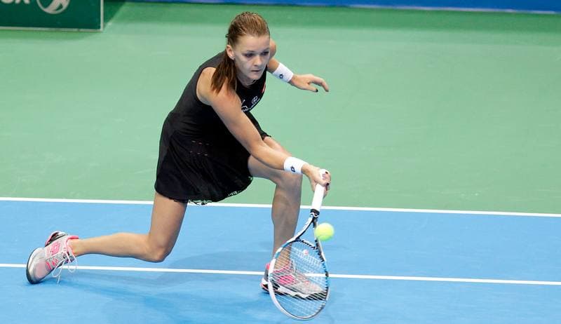 Tennis. Katowice Open 2015. Camila Giorgi - Magda Linette. 08.04.2015