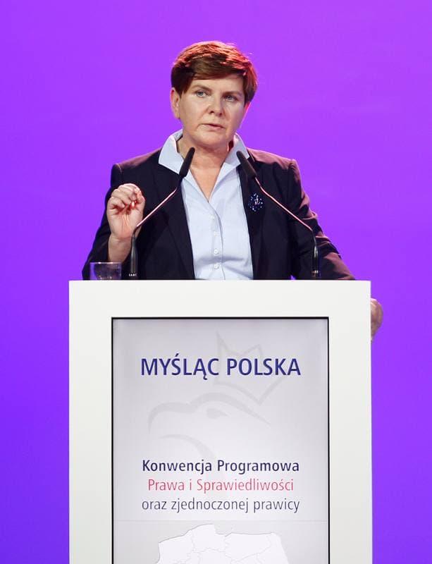 Beata Szydlo. Law and Justice Party. Press Conference. 05.07.2015