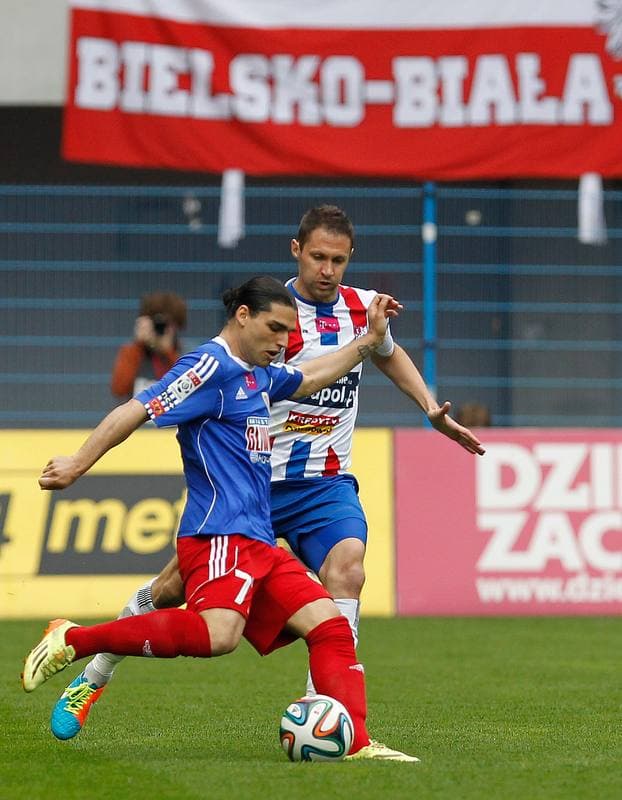 Football. T-Mobile Ekstraklasa. Piast Gliwice - Podbeskidzie Bielsko Biala. 24.05.2015