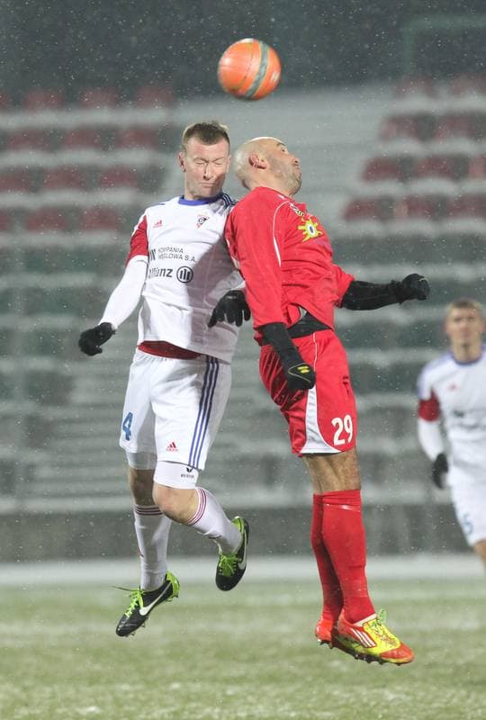 Football. Sparing. Zaglebie Sosnowiec - Gornik Zabrze. 21.02.2013