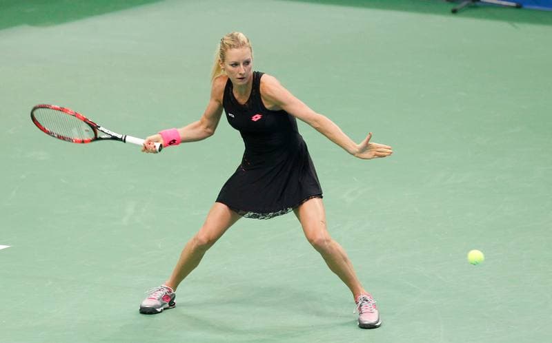 Tennis. Katowice Open 2015. Camila Giorgi - Magda Linette. 08.04.2015