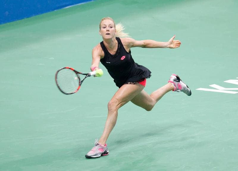 Tennis. Katowice Open 2015. Camila Giorgi - Magda Linette. 08.04.2015