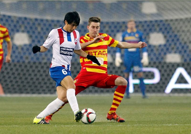Football. PKO BP Ekstraklasa. Podbeskidzie Bielsko Biala - Jagiellonia Bialystok. 02.11.2015