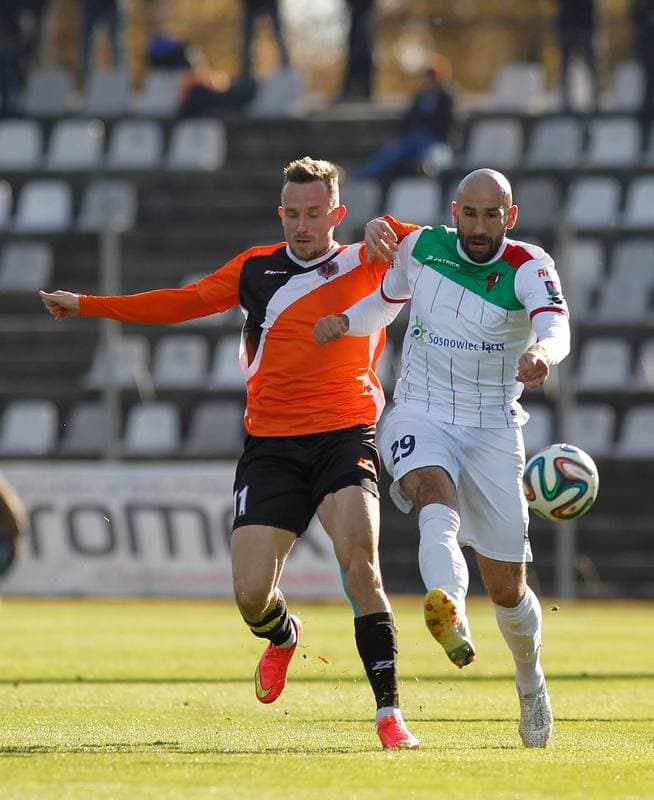 Football. Polish First League. Zaglebie Sosnowiec - Chrobry Glogow. 08.11.2015