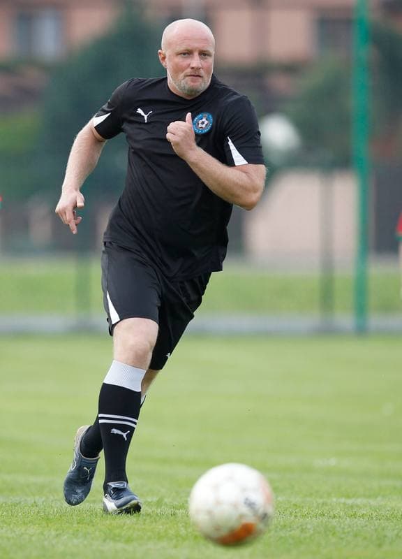 Football. Puchar Polski. Strazak Mikolow - Reprezentacja Slaska Oldboyow. 09.09.2014