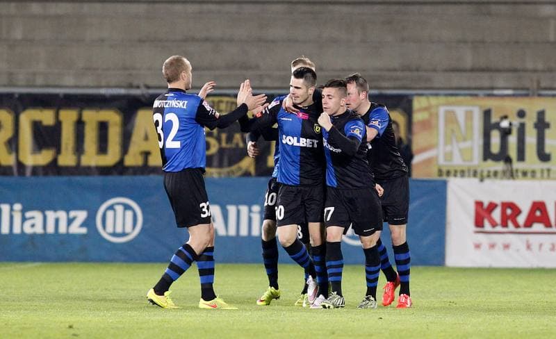 Football. T-Mobile Ekstraklasa. Gornik Zabrze - Zawisza Bydgoszcz. 29.04.2015
