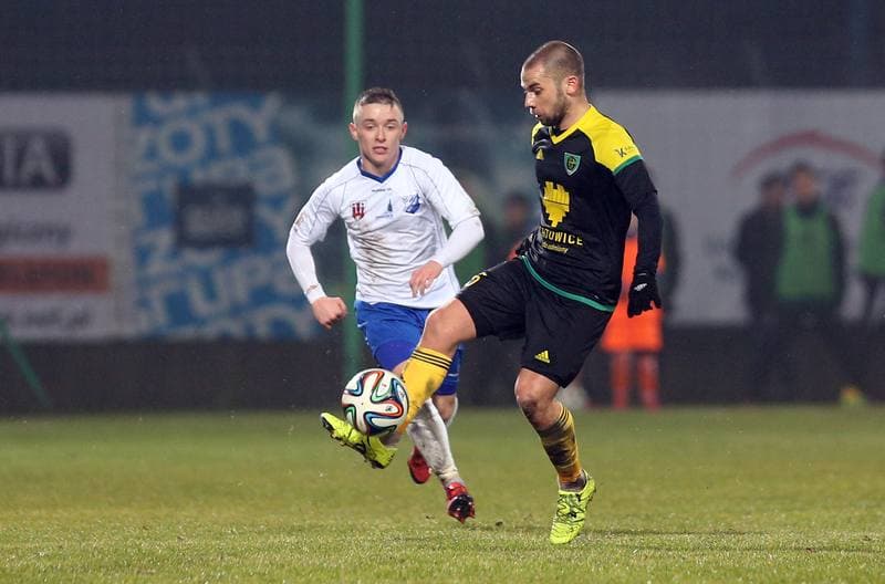 Football. I Liga. MKS Kluczbork - GKS Katowice. 12.03.2016