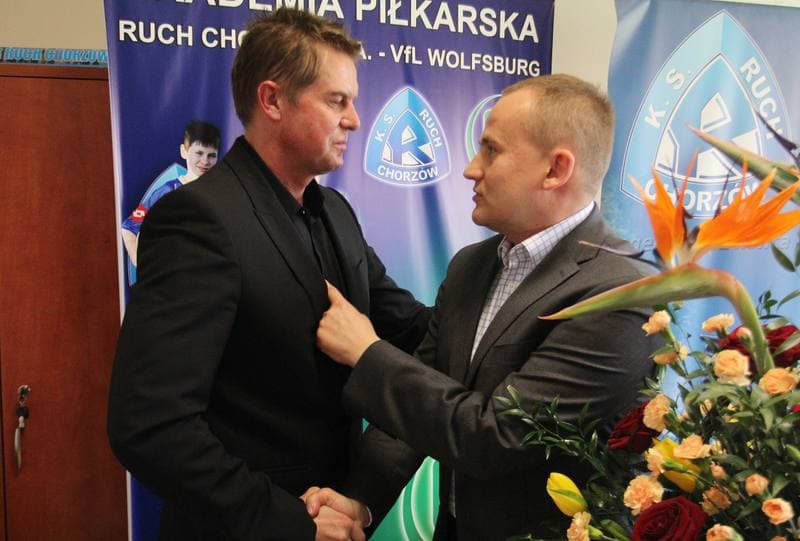 Football. Ruch Chorzow. Press Conference. 26.04.2011