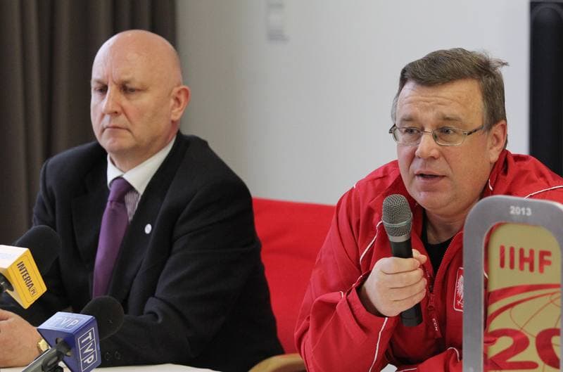 Ice Hockey. Poland national team. Press Conference. 06.02.2013