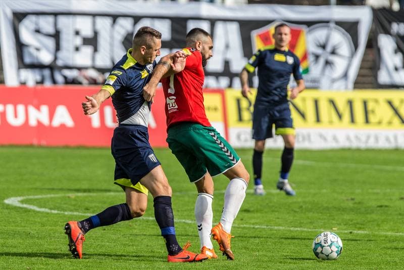 Football. Fortuna I Liga. Zaglebie Sosnowiec - Sandecja Nowy Sacz. 03.10.2020