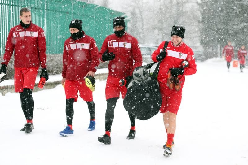 Football. Zaglebie Sosnowiec. Training. 08.01.2019