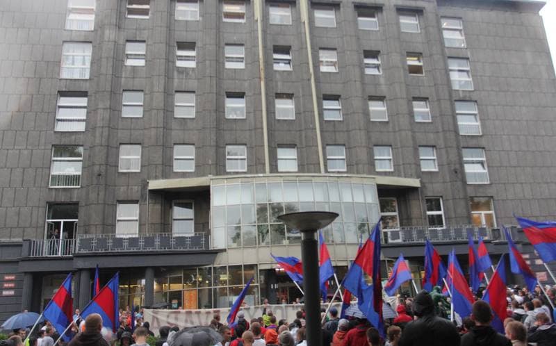 Football. Piast Gliwice. Protest. 14.07.2011