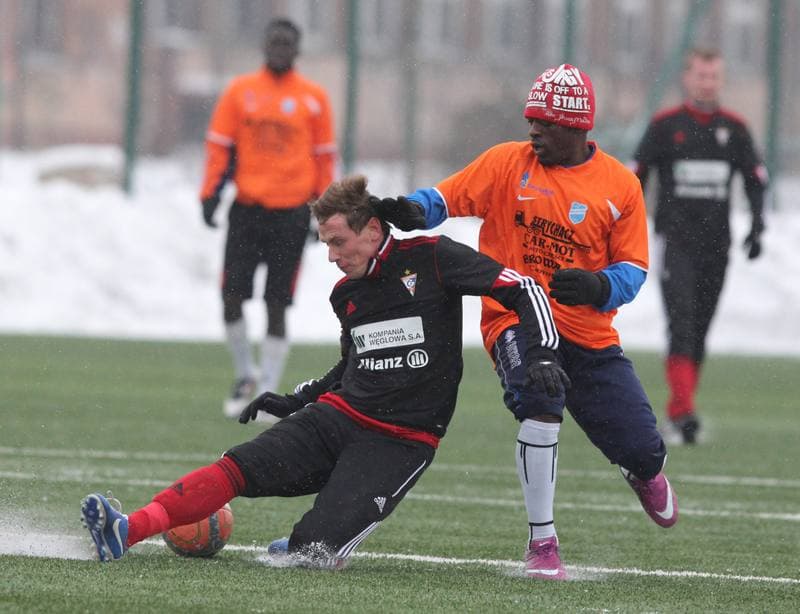 Football. Sparing. Gornik Zabrze - LZS Piotrowka. 25.01.2013