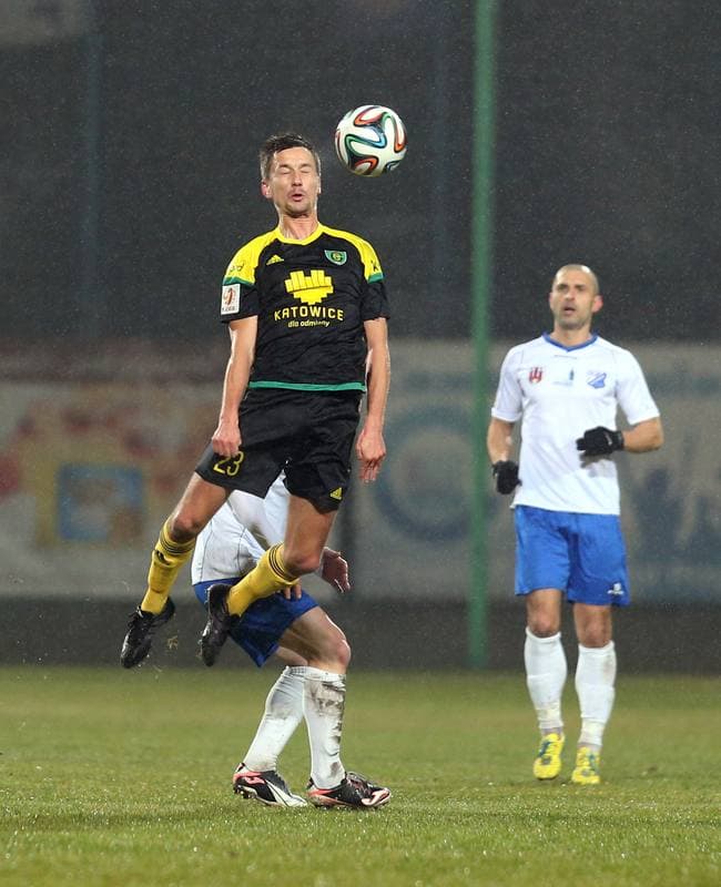 Football. I Liga. MKS Kluczbork - GKS Katowice. 12.03.2016
