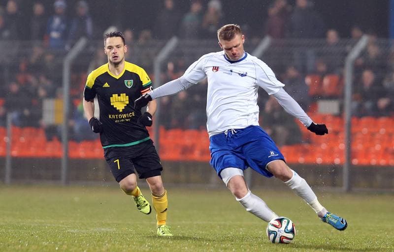 Football. I Liga. MKS Kluczbork - GKS Katowice. 12.03.2016