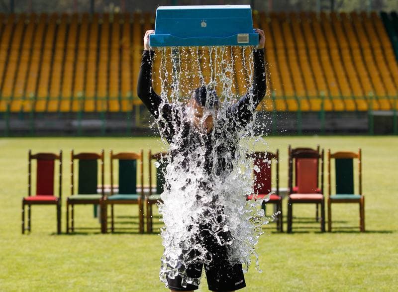 Football. GKS Katowice. Ice Bucket Challenge. 29.08.2014