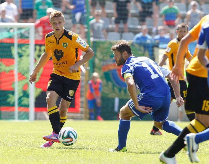 Football. I Liga. Miedz Legnica - GKS Katowice. 10.08.2014