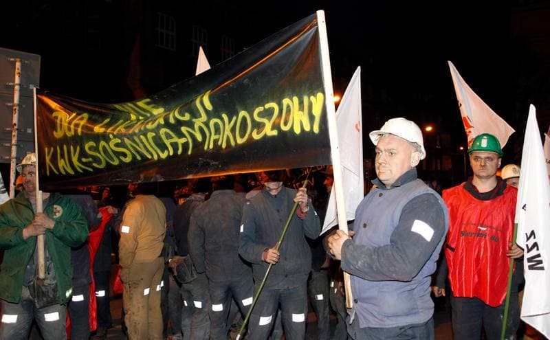 Coal Mining. Protest. Katowice. 15.01.2015