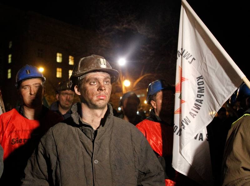 Coal Mining. Protest. Katowice. 15.01.2015