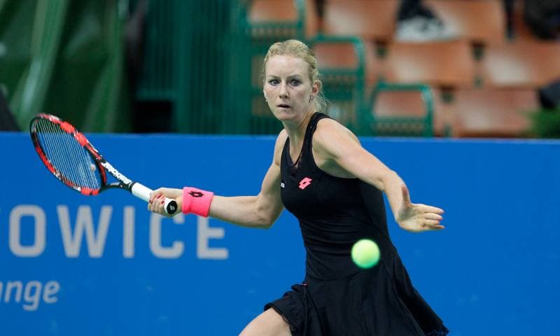 Tennis. Katowice Open 2015. Urszula Radwanska - Elizaveta Kulichkova. 07.04.2015