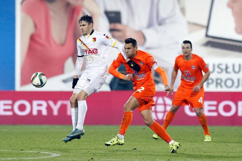 Football. PKO BP Ekstraklasa. Termalica Bruk-Bet Nieciecza - Jagiellonia Bialystok. 16.12.2015