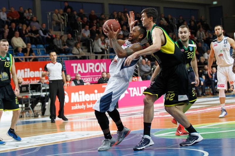 Basketball. Tauron Basket Liga. MKS Dabrowa Gornicza - Siarka Tarnobrzeg. 03.01.2016