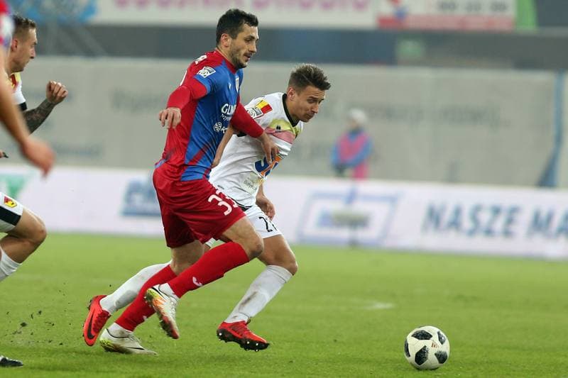 Football. Lotto Ekstraklasa. Piast Gliwice - Jagiellonia Bialystok. 12.02.2018
