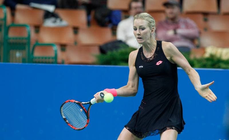 Tennis. Katowice Open 2015. Urszula Radwanska - Elizaveta Kulichkova. 07.04.2015