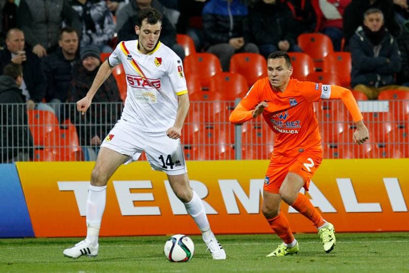 Football. PKO BP Ekstraklasa. Termalica Bruk-Bet Nieciecza - Jagiellonia Bialystok. 16.12.2015