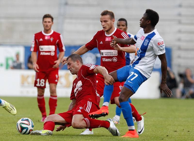 Football. T-Mobile Ekstraklasa. Gornik Zabrze - Lech Poznan. 21.07.2014